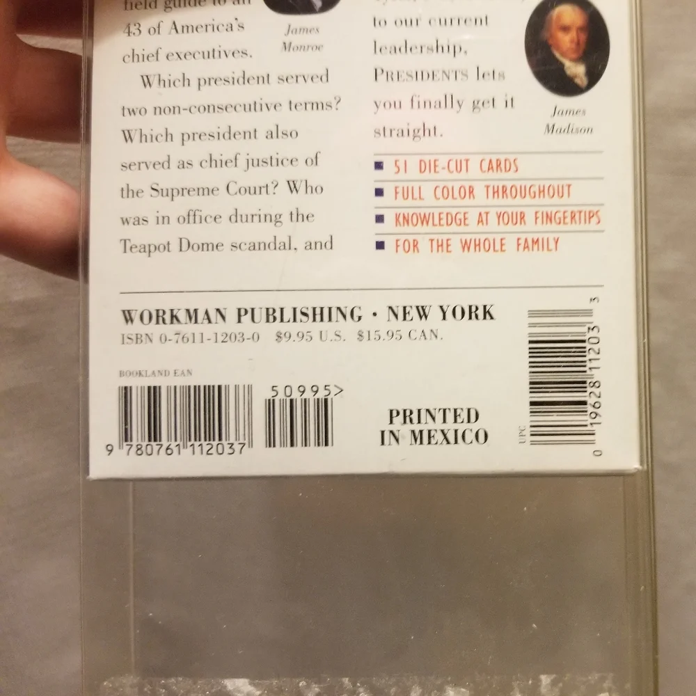 EUC vtg Presidents Fandex guide, w OG box - Picture 3 of 4
